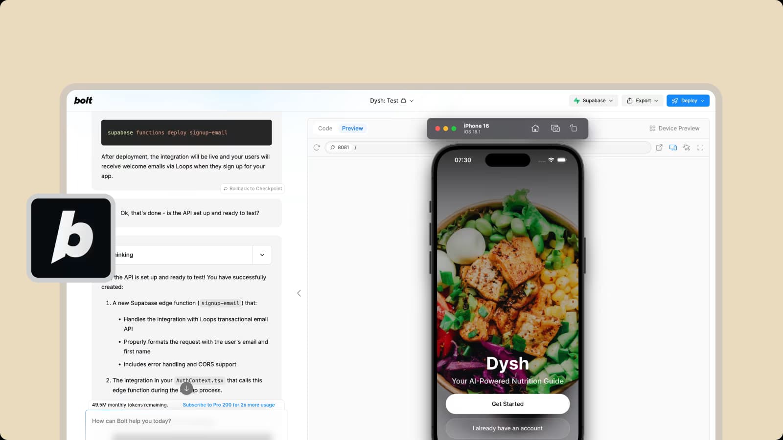 Bolt.new is an AI-powered app builder that lets you go from idea to working app