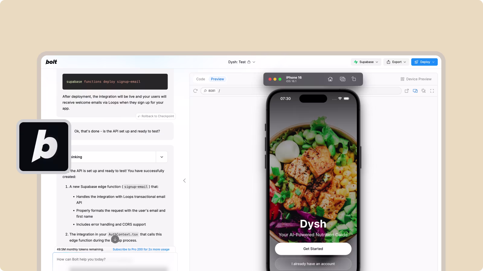 Bolt.new is an AI-powered app builder that lets you go from idea to working app